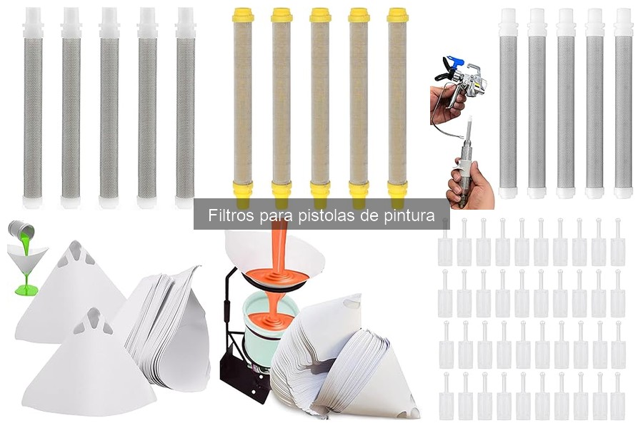 Comparativa de filtros de papel y malla para pistolas de pintura