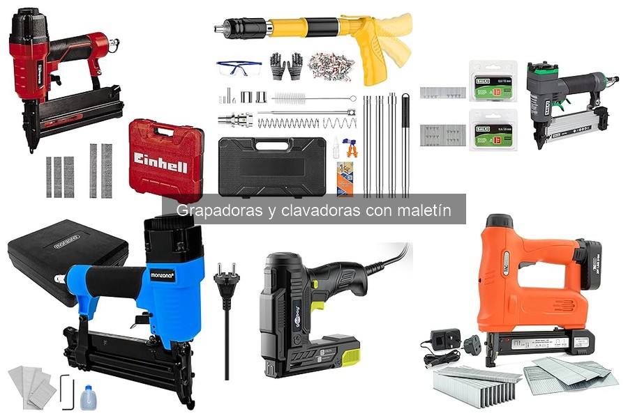Comparativa de Grapadoras y Clavadoras con Maletín