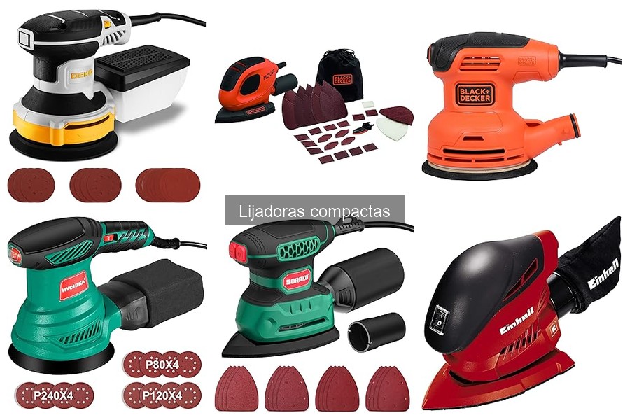 Comparativa de Lijadoras Compactas y Otros Tipos de Lijadoras