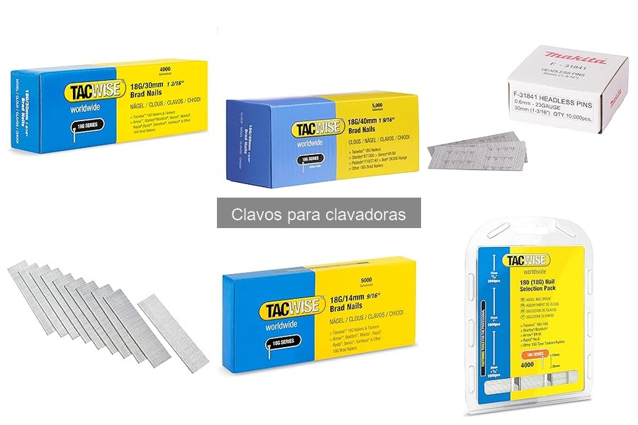 ¿Cuánto peso soportan los clavos para clavadoras?