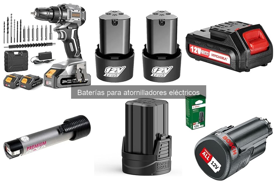 Mejores baterías para atornilladores eléctricos en 2023