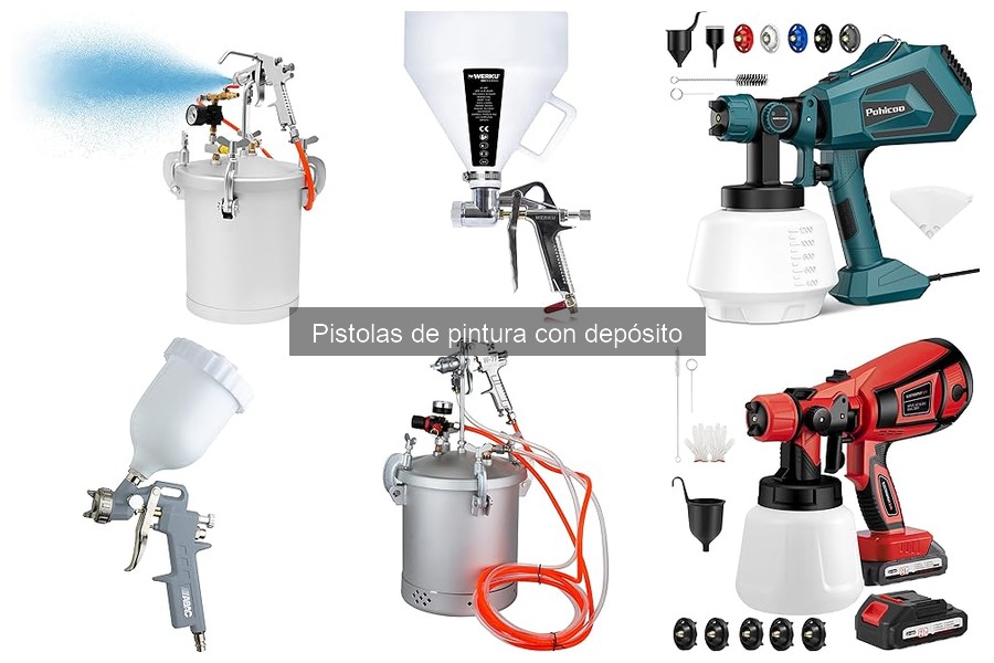 Problemas comunes al usar pistolas de pintura con depósito
