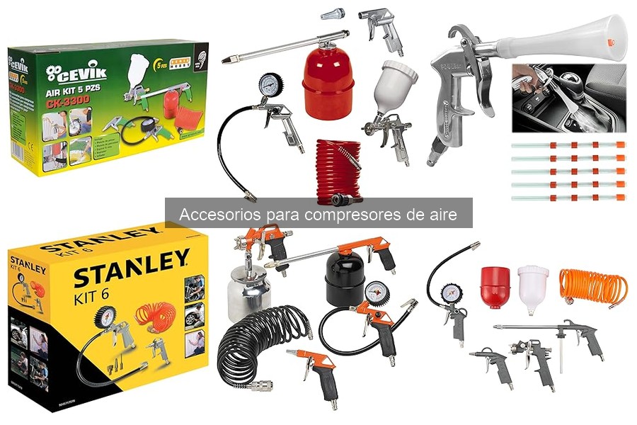 ¿Qué presión de trabajo necesitan los accesorios de aire?
