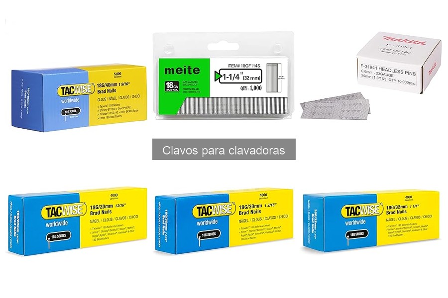 Tipos de clavos para clavadoras: guía completa y aplicaciones