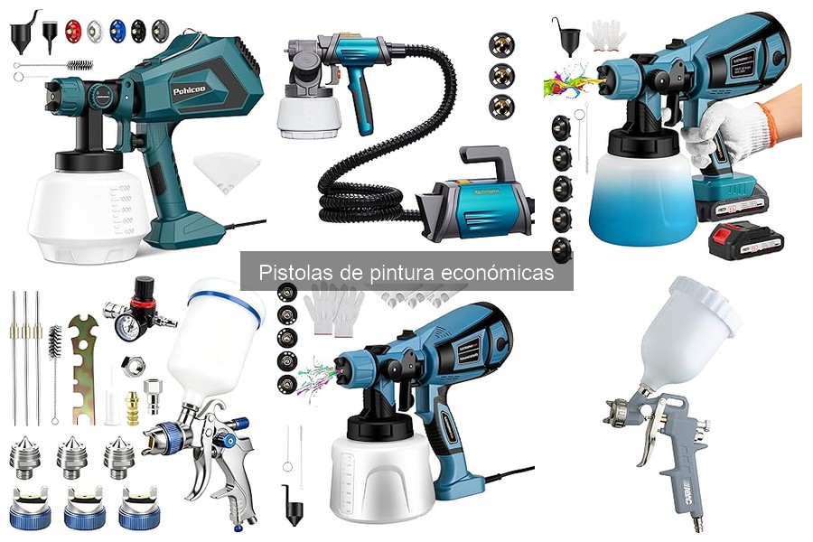 Tipos de pistolas de pintura económicas y sus características