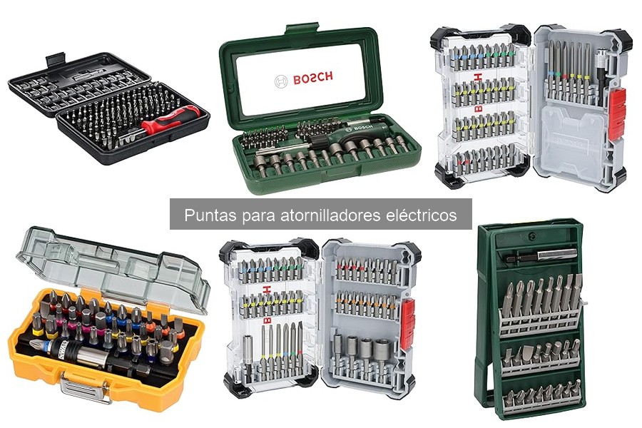 Tipos de puntas para atornilladores eléctricos y sus usos