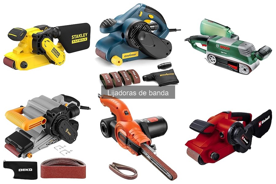 ** Usos específicos de la lijadora de banda en bricolaje y carpintería